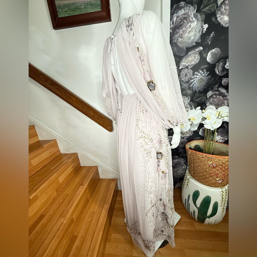 Anthropologie BHLDN Stargazer Valetta Empire-Waist Puff-Sleeve Backless Gown - Picture 6 of 9